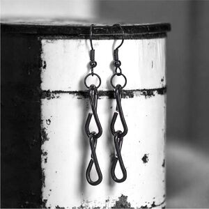 5 For $25💫Alternative Grunge Black Chain Links Dangles
